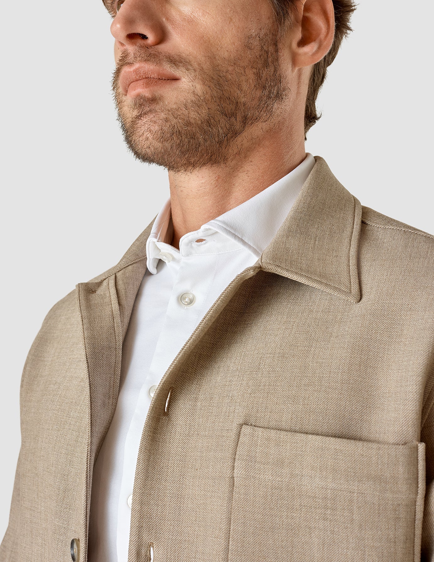 Heavy Edition Transitional Overshirt Sand Twill